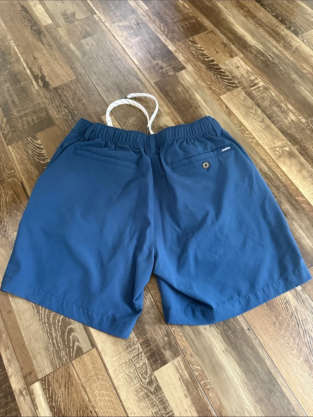 chubbies Royal Blue Swim Trunks with White Drawstring